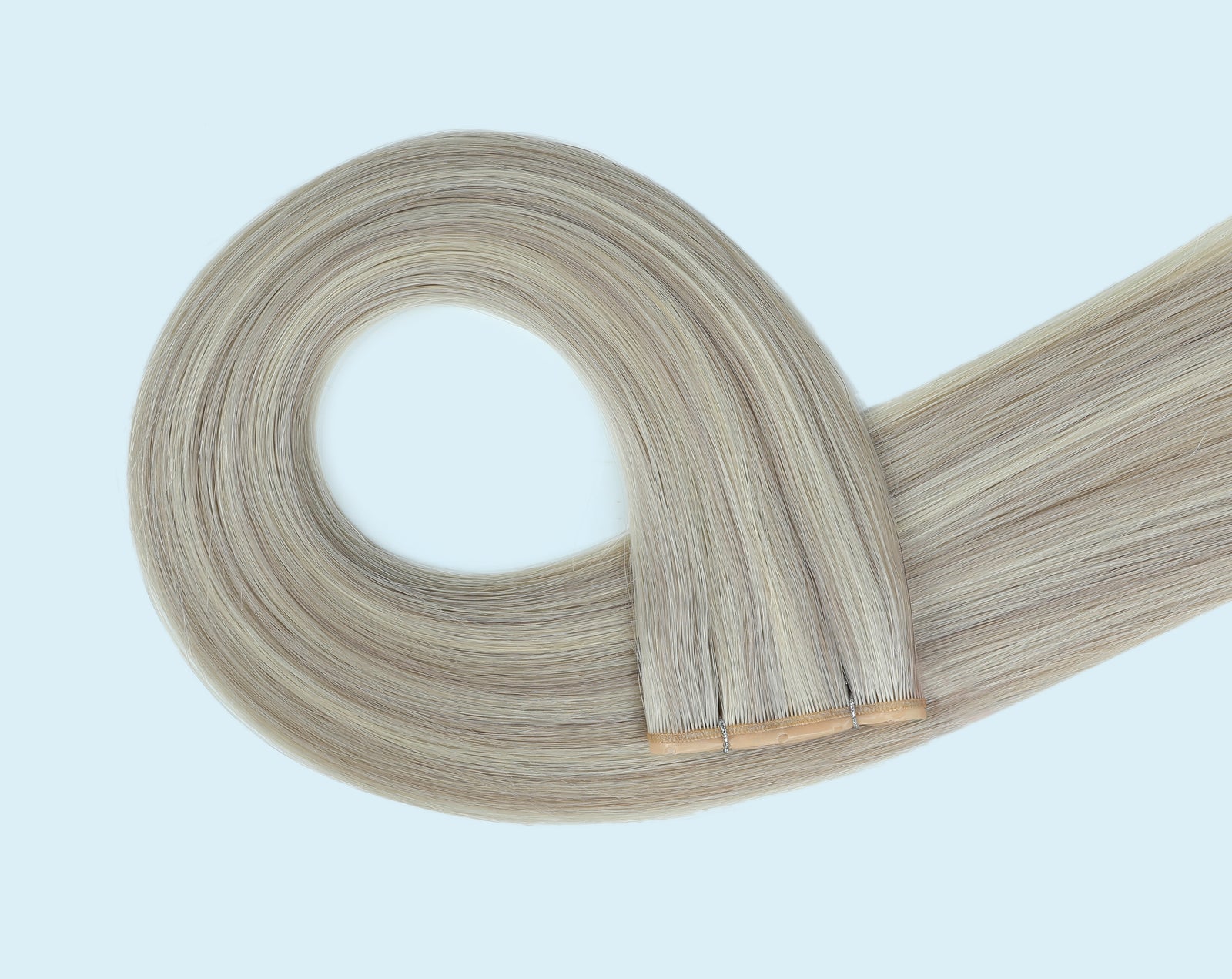 #18/60 Pearl Ash Blonde Highlights Butterfly Weft™ Extensions