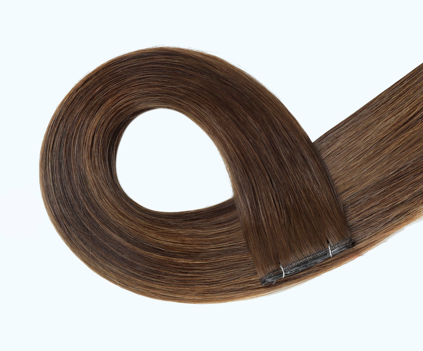 #Chocolate Brown Balayage Butterfly Weft™ Extensions