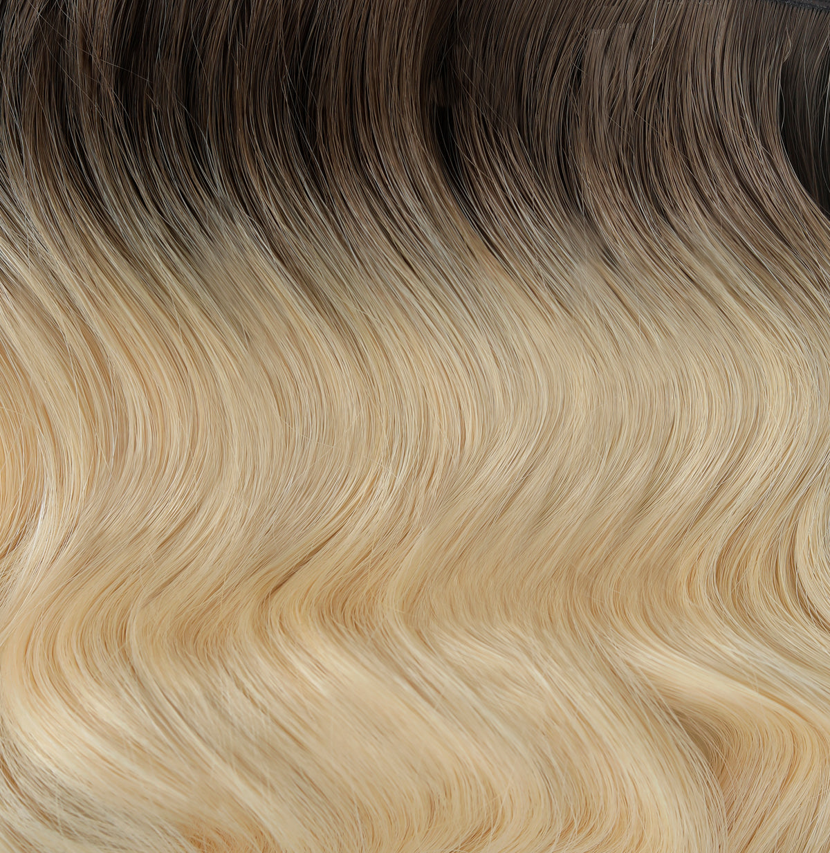 Rooted Hollywood Blonde Butterfly Weft™ Extensions (NEW)
