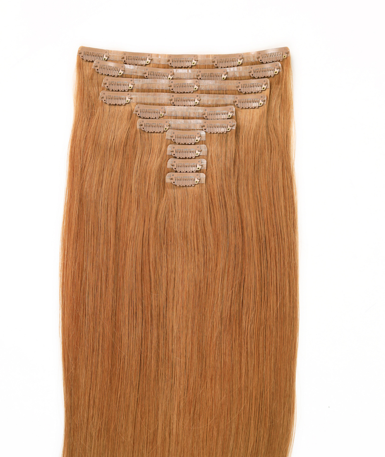 #Natural Red Seamless Clip In Hair Extensions