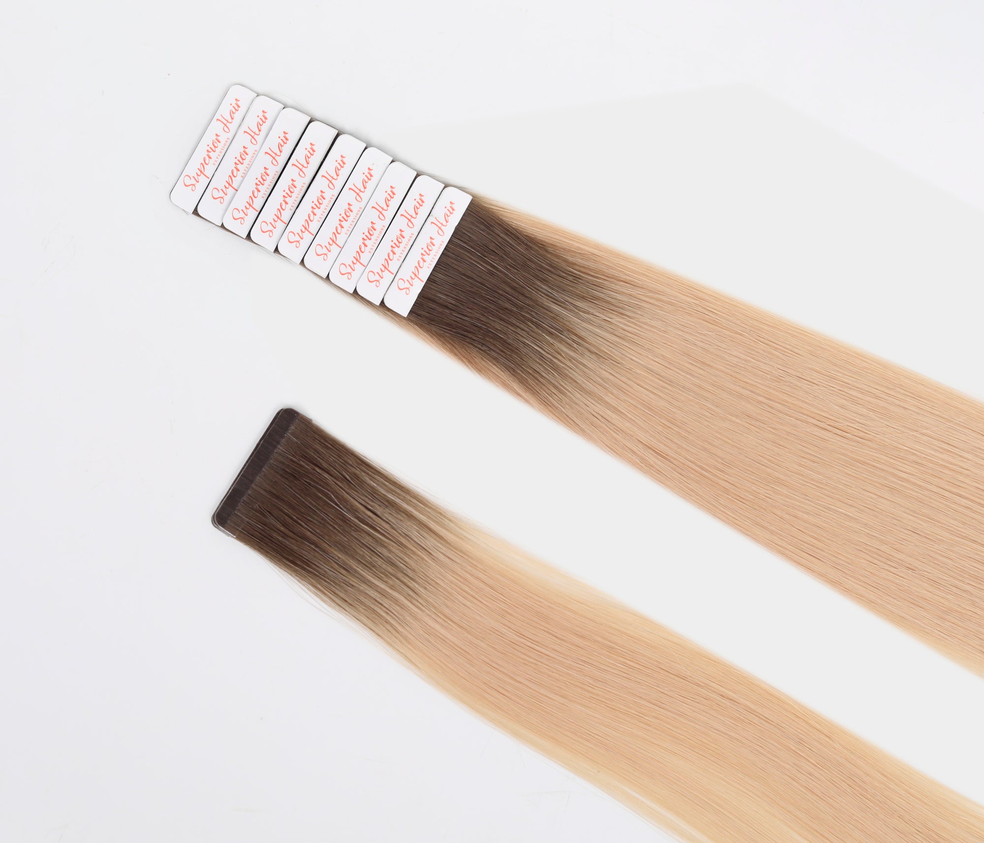 #Rooted Beach Ash Blonde Ultra Seamless Tape In Extensions (NEW)