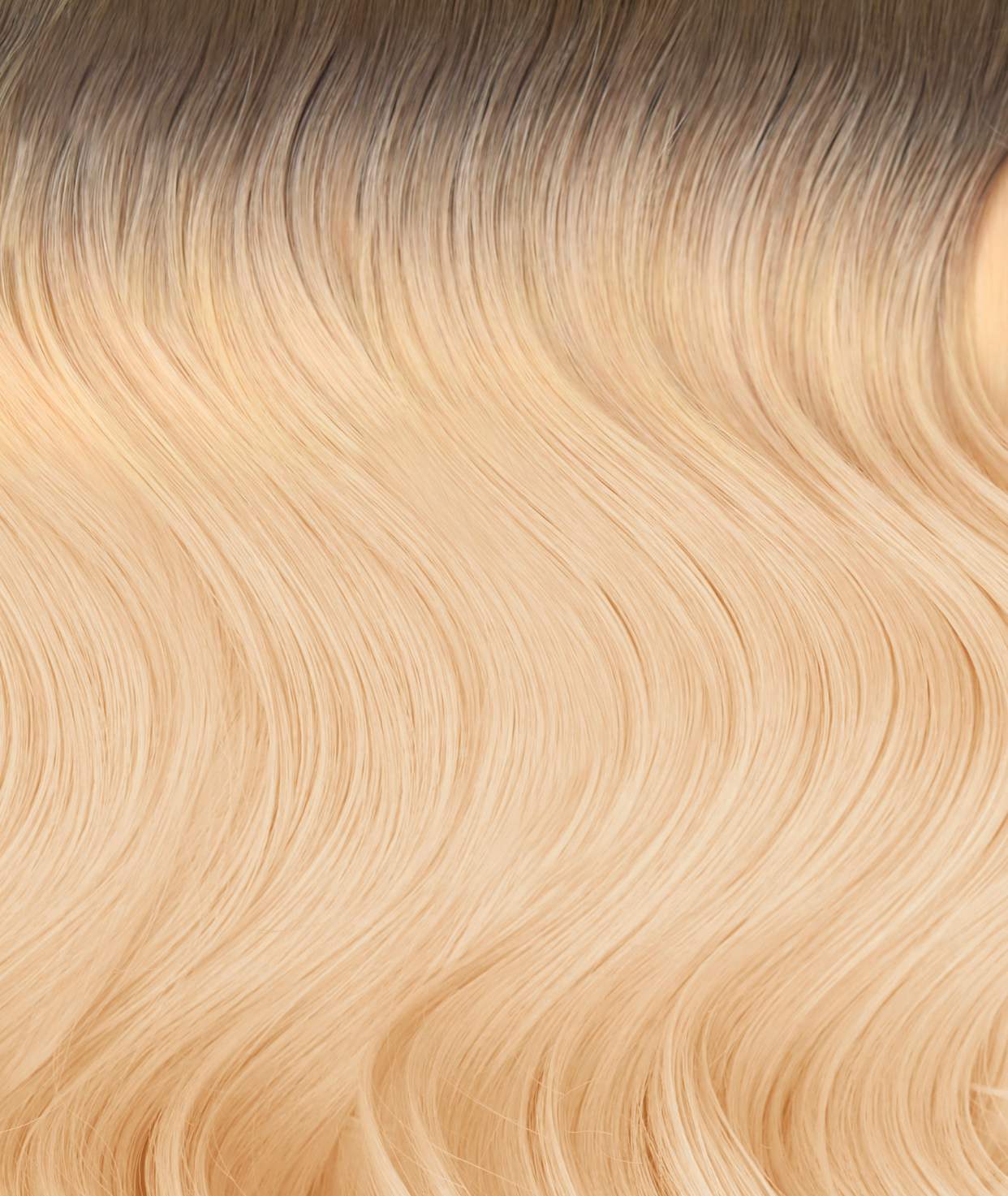 #Rooted Hollywood Blonde Classic Clip In Hair Extensions 9pcs