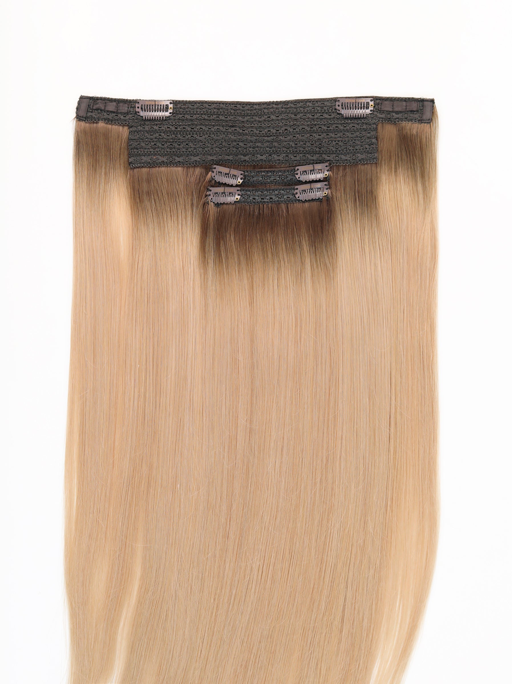 #Rooted Champagne Chestnut Classic Halo Hair Extensions