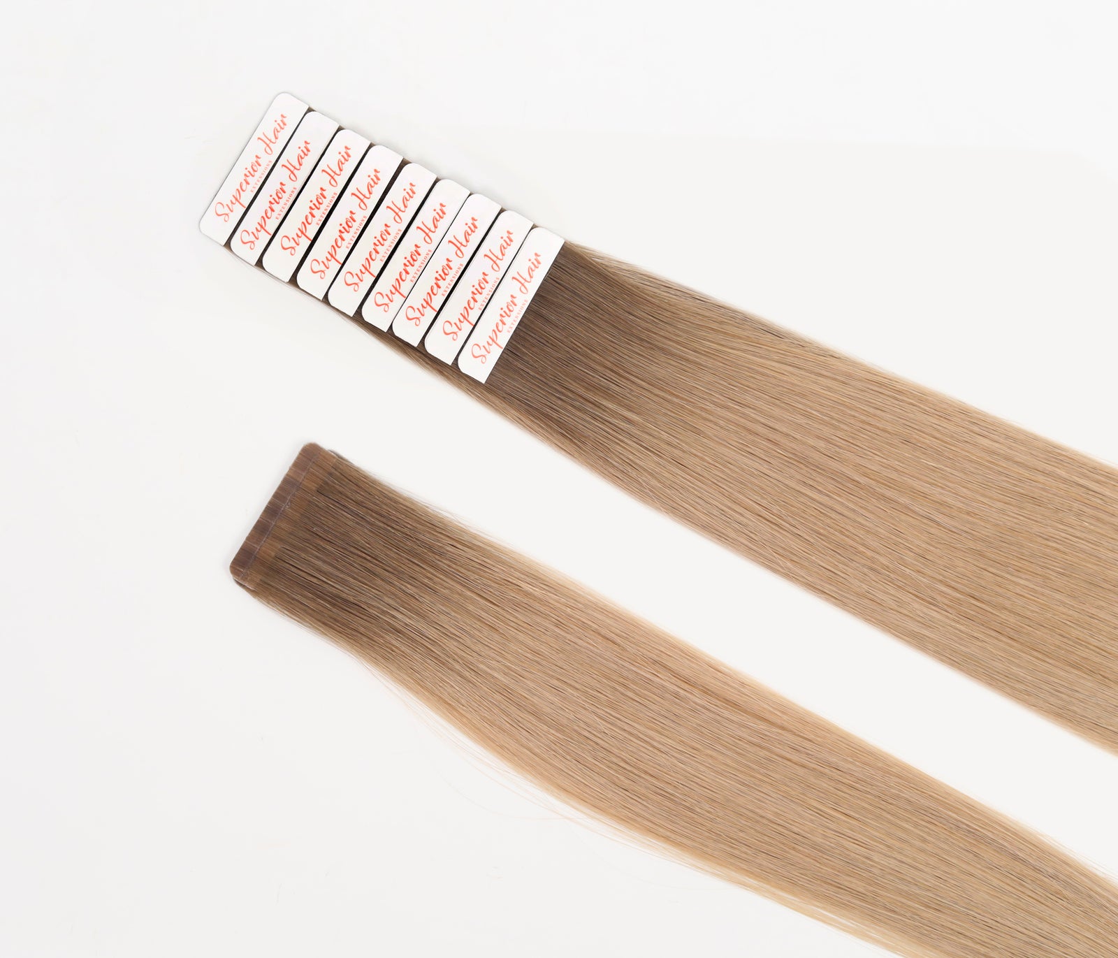 #Rooted Champagne Chestnut Ultra Seamless Tape In Extensions (NEW)