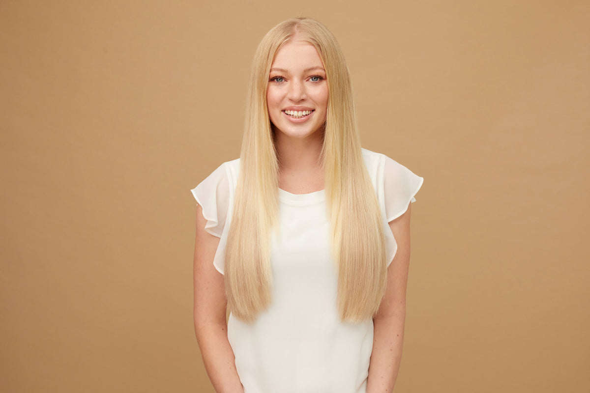 #613 Platinum Blonde Nano Tip Hair Extensions