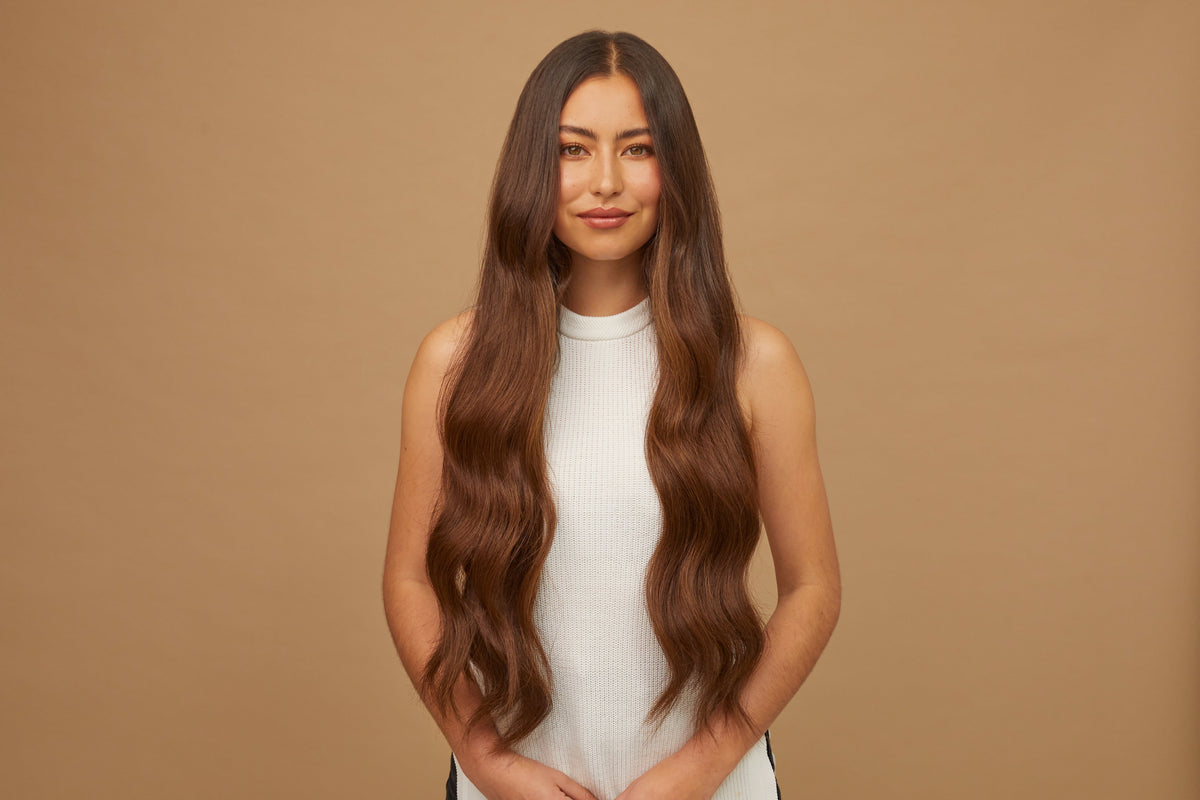 #4 Chocolate Brown Nano Tip Hair Extensions