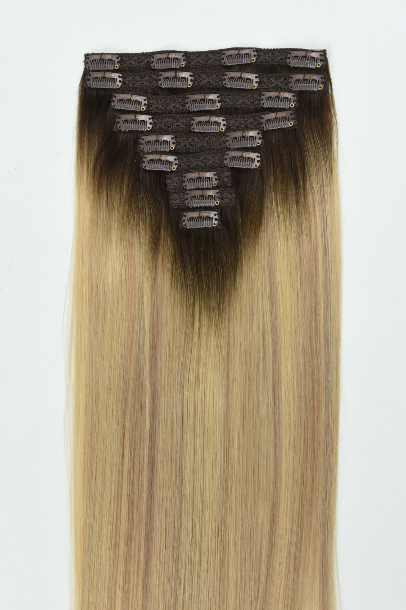 #Iced Coffee Balayage Balayage Classic Clip In Hair Extensions 9pcs