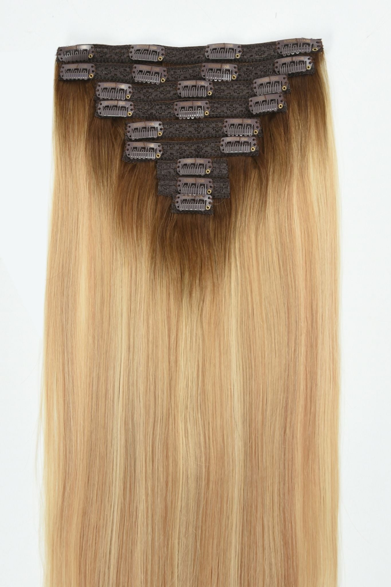 #Toffee Cream Balayage Classic Clip In Hair Extensions 9pcs