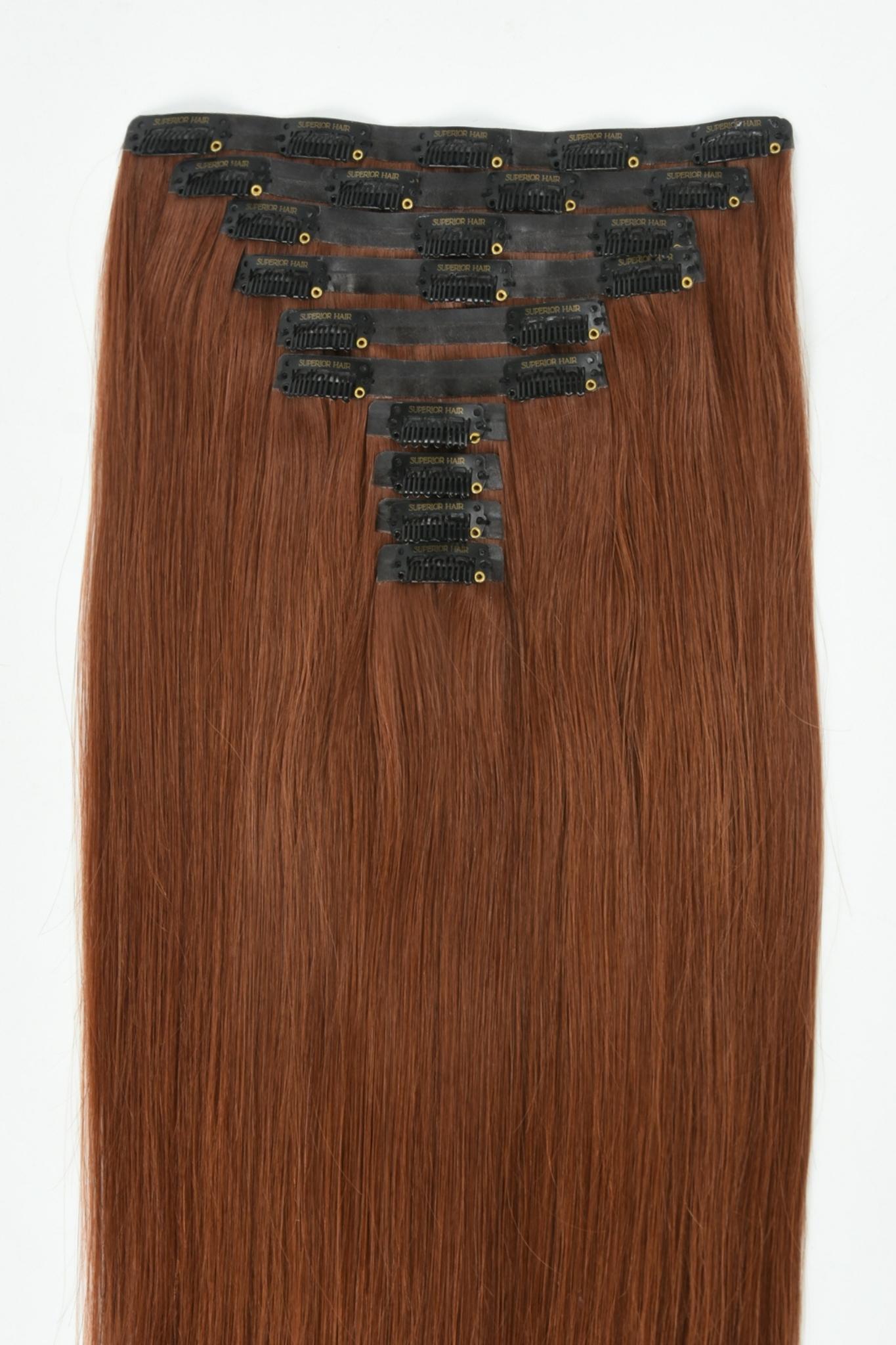 #33 Auburn Seamless Clip In Extensions