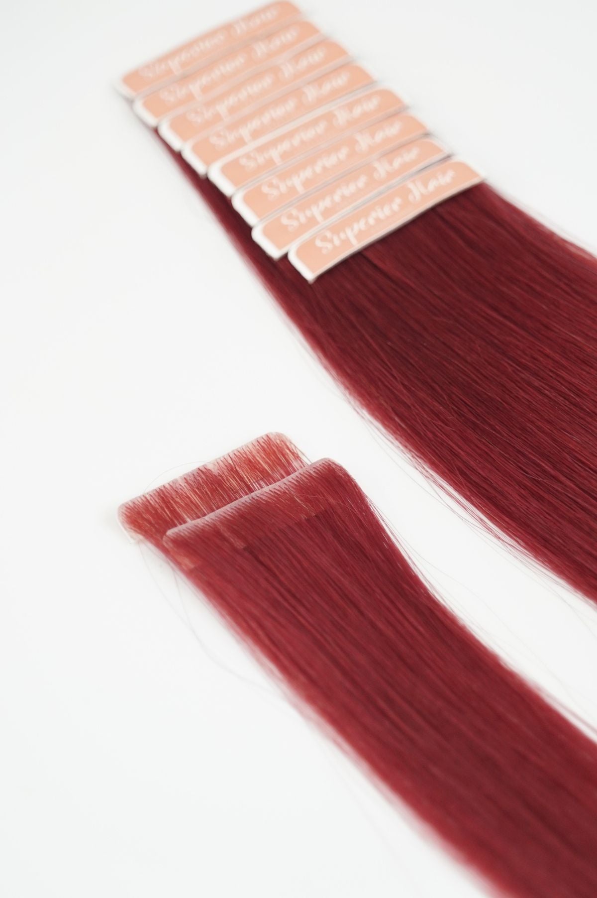#6R Red Chestnut Brown Ultra Seamless Tape In Extensions