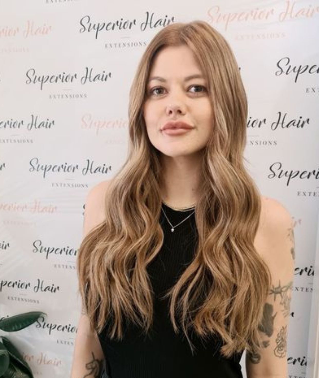 #Chestnut Brown Highlights Nano Tip Hair Extensions