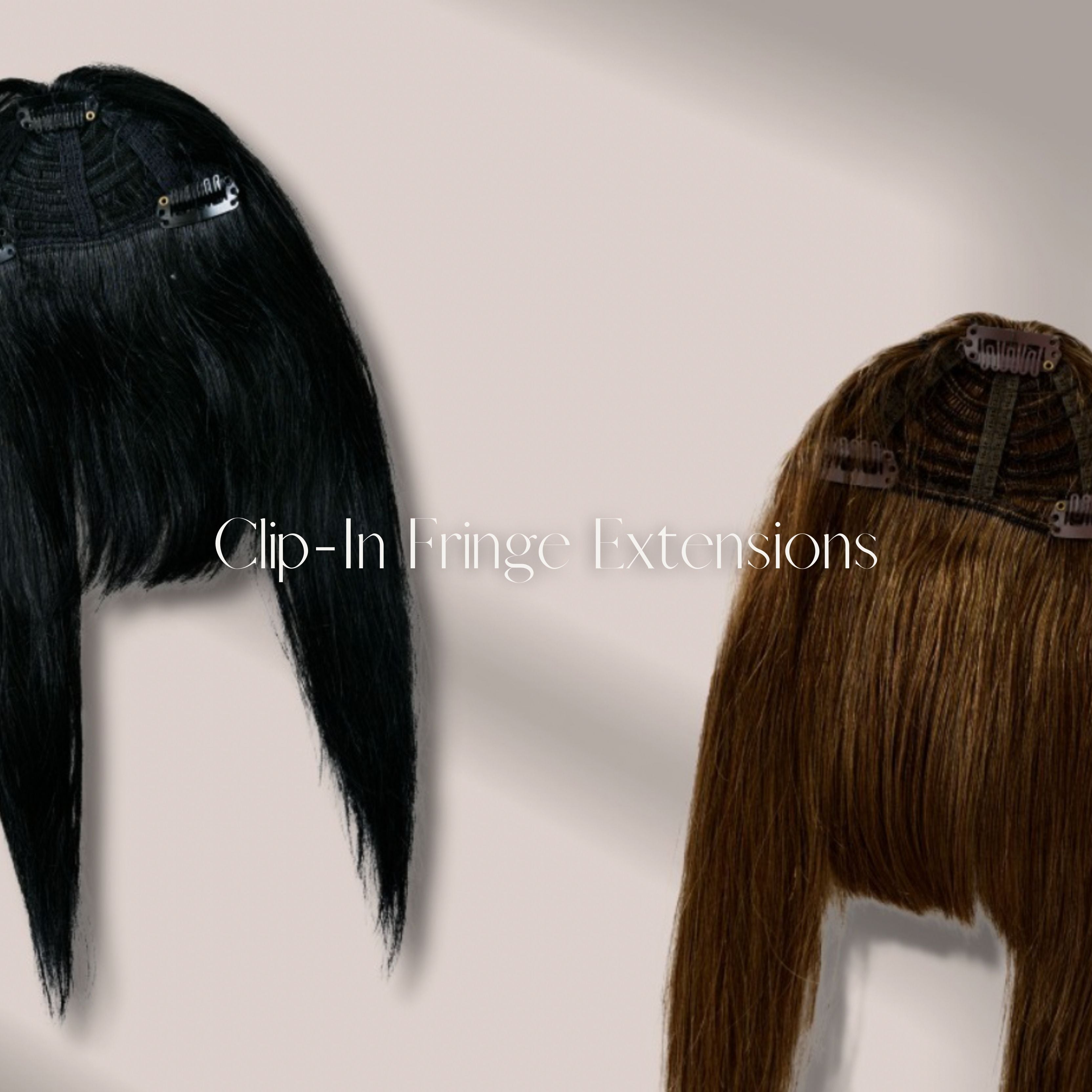 Clip in fringe clearance extensions