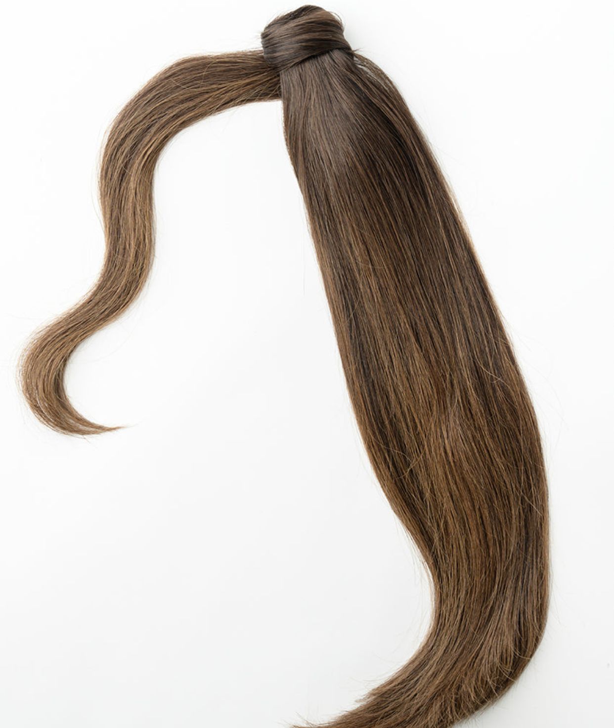#Dark Brown Balayage Ponytail Extensions
