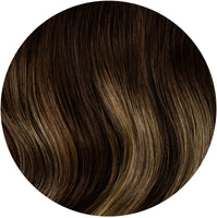 #Dark Ash Brown Balayage Butterfly Weft™ Extensions