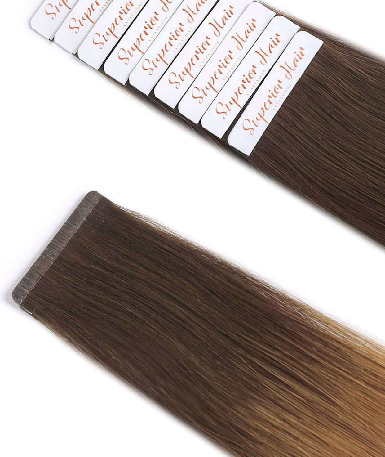 #Ginger Snap Ultra Seamless Tape In Hair Extensions