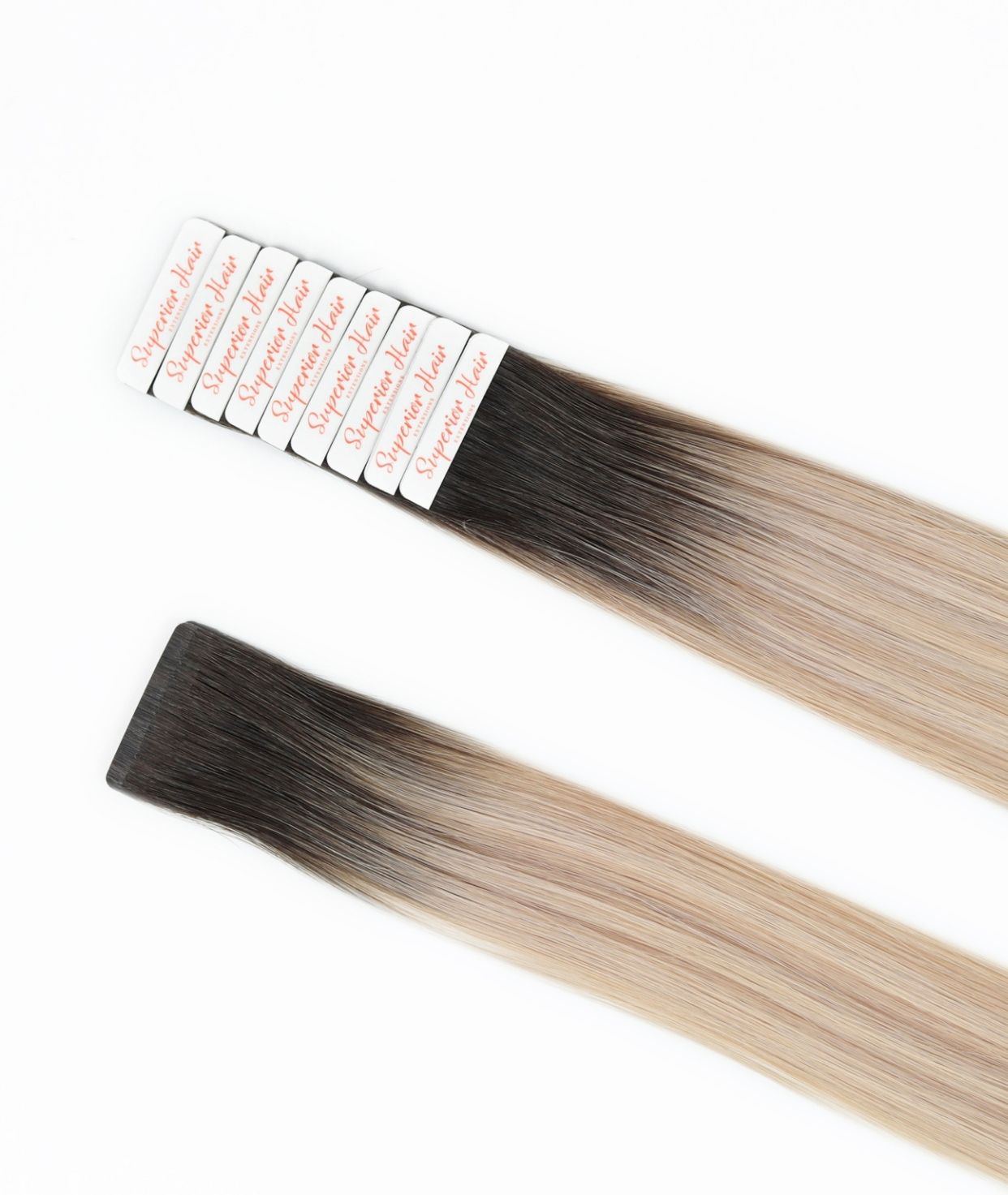 #Iced Coffee Balayage Ultra Seamless Tape In Hair Extensions