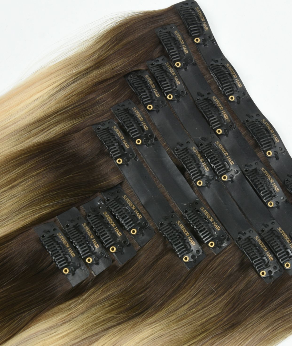 #Iced Coffee Balayage Seamless Clip In Extensions