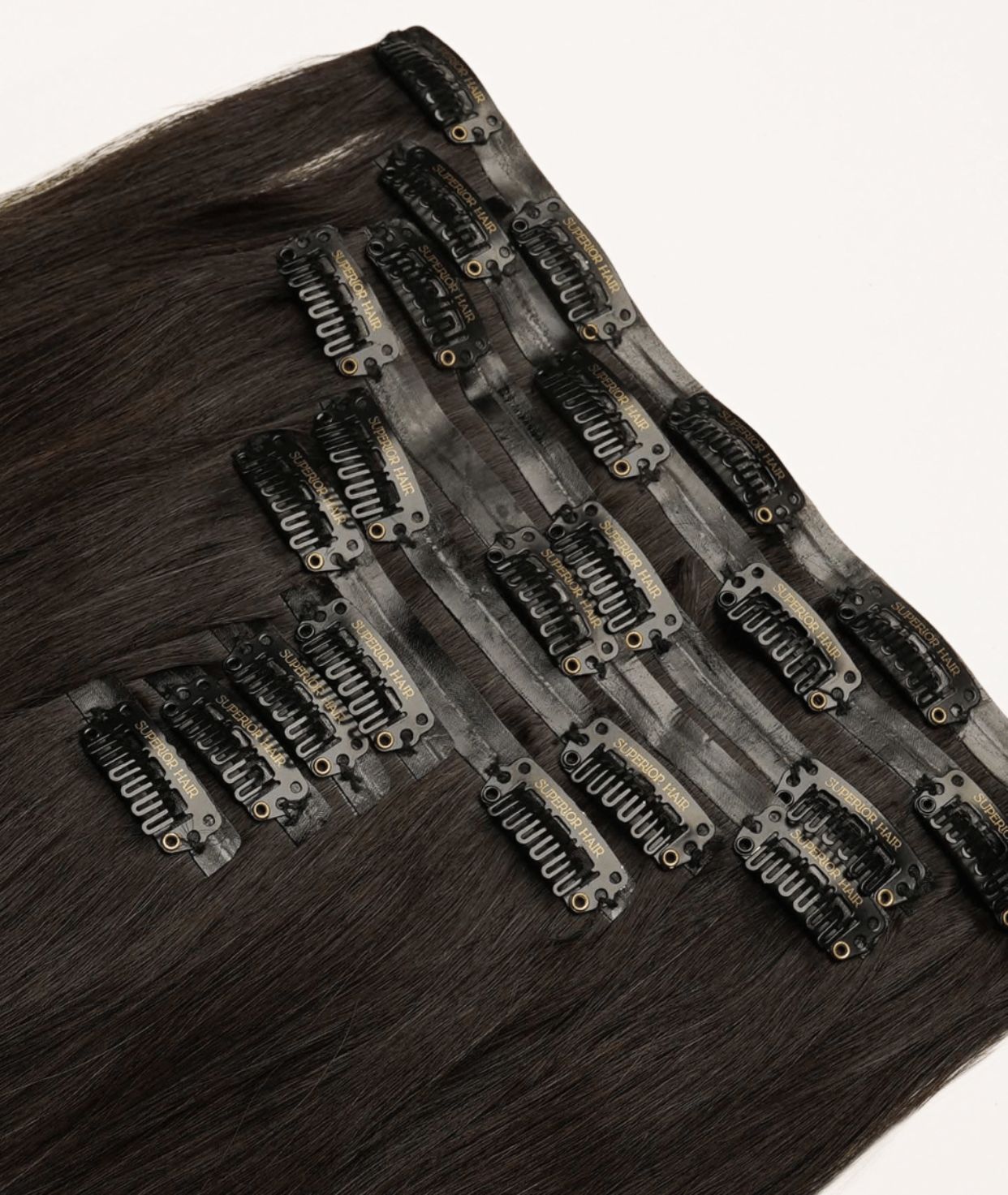 #Off Black Balayage Seamless Clip In Extensions