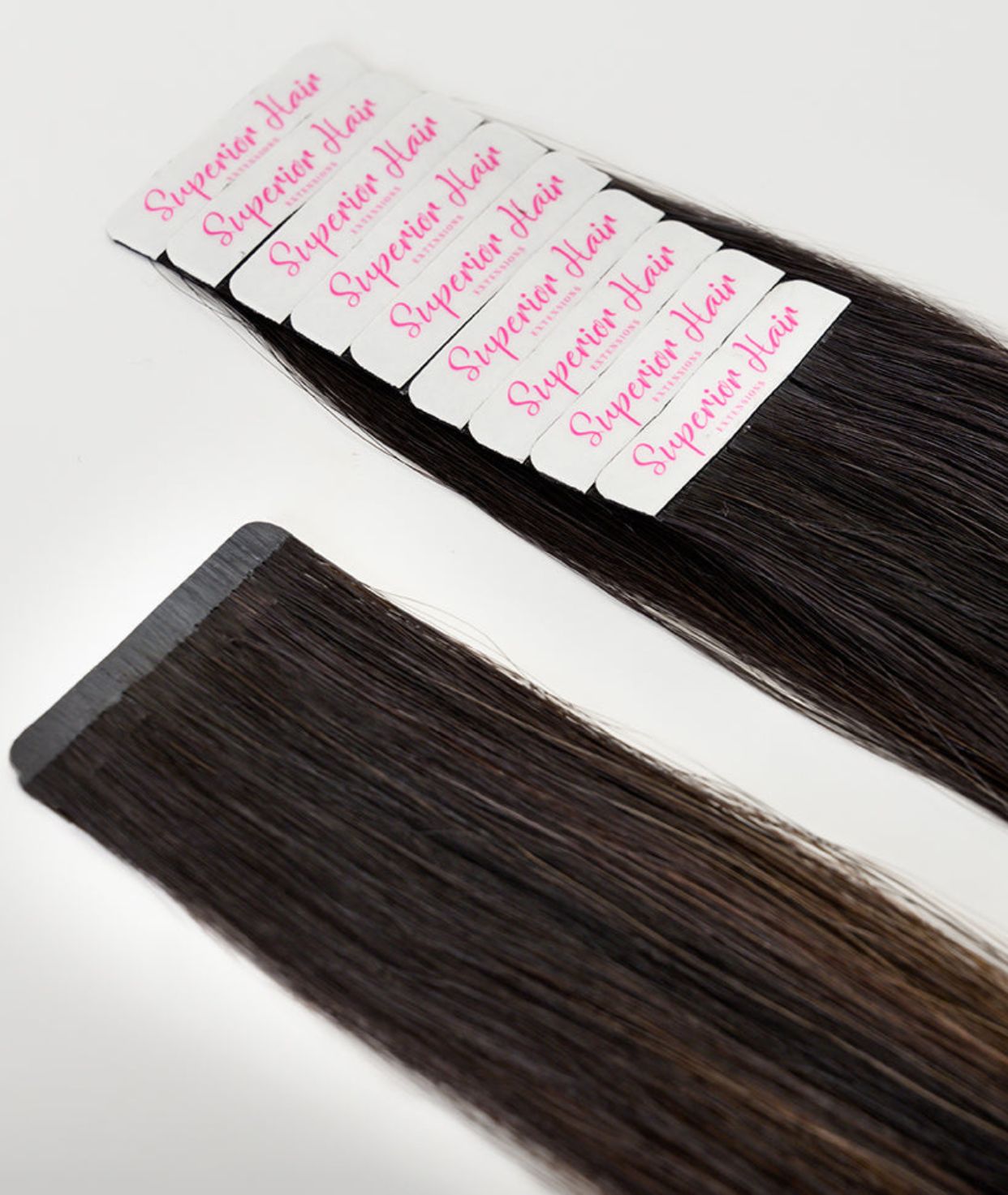 #1B Off-Black Ultra Seamless Tape In Hair Extensions