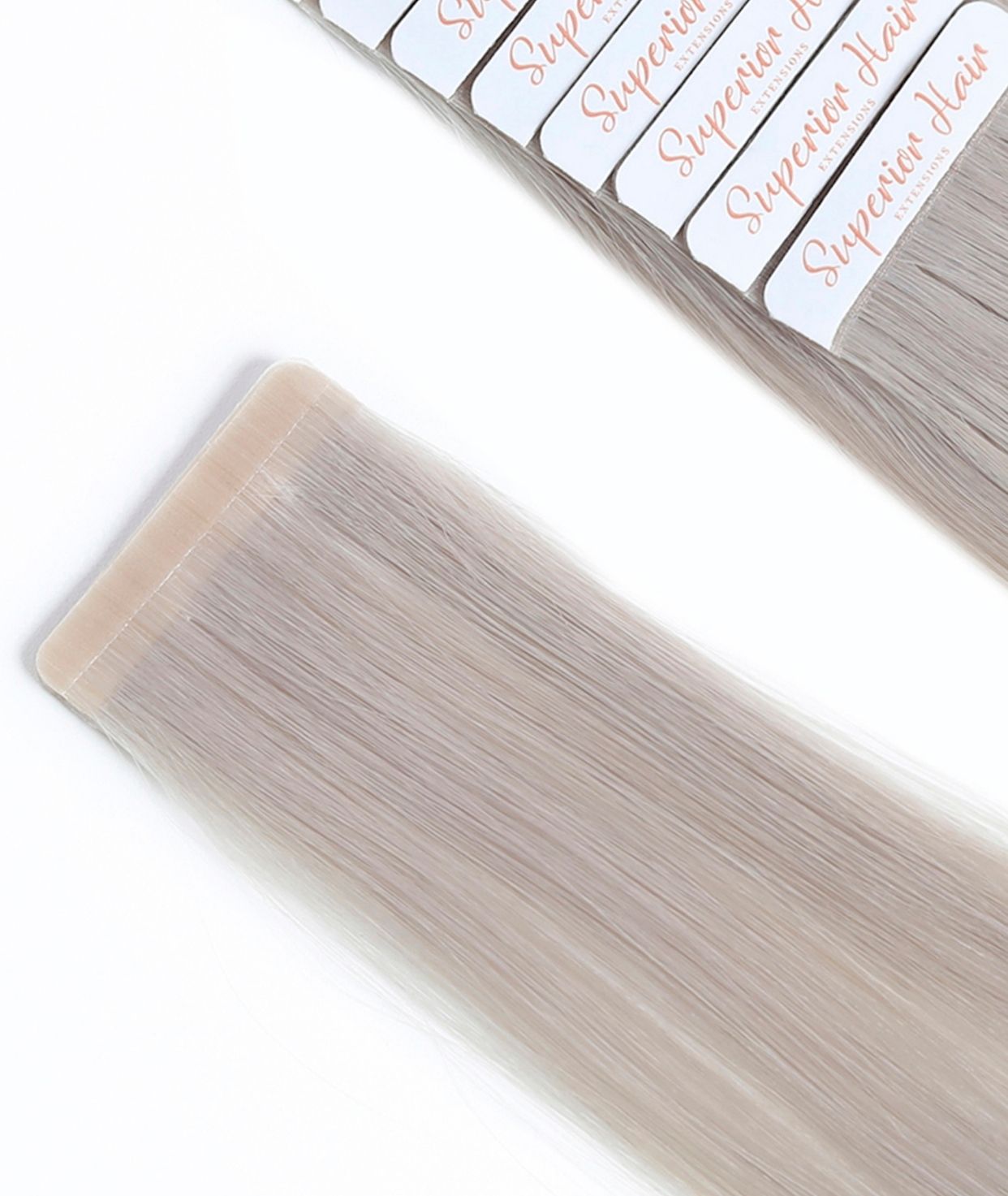 #Pearl Grey Ultra Seamless Tape In Hair Extensions (DISCONTINUED)