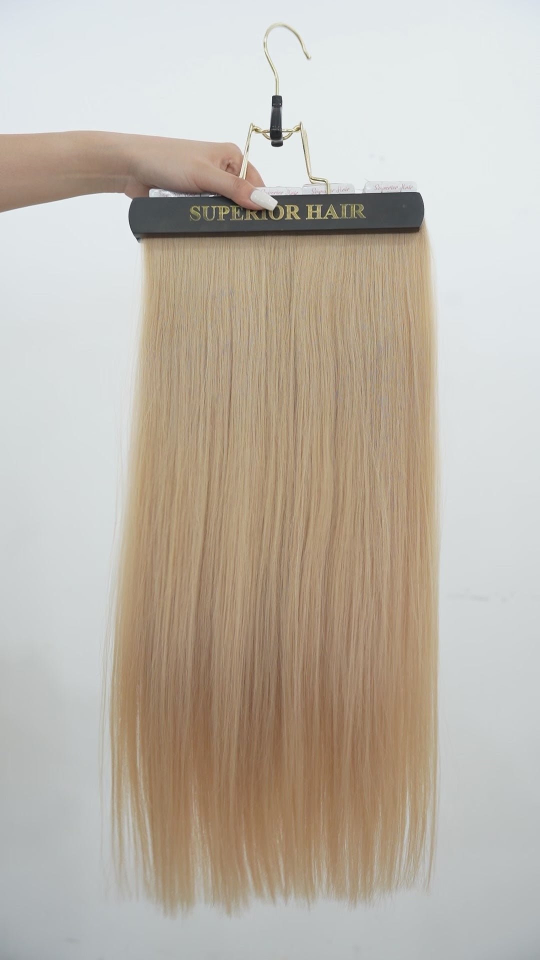 Load video: #Dirty Blonde Classic Halo Hair Extensions