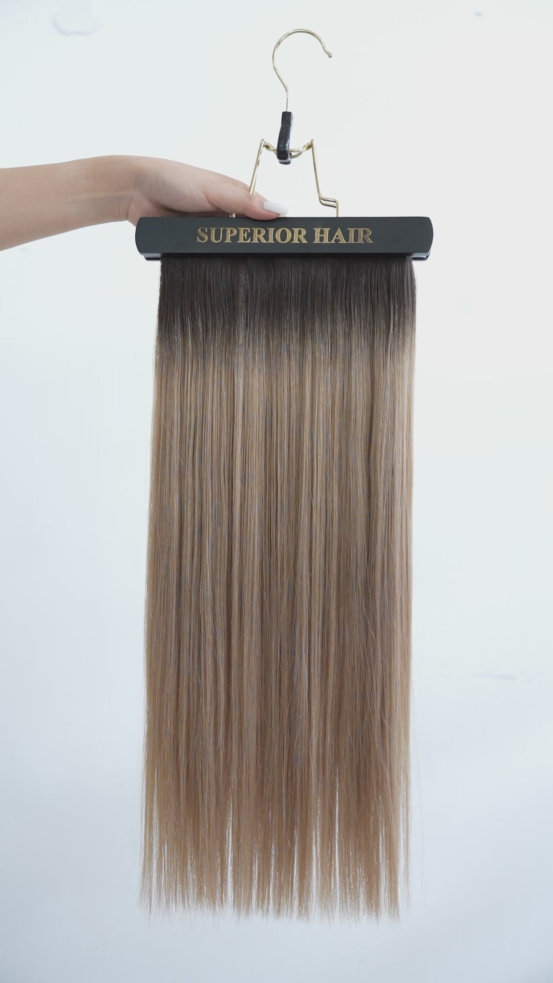 Load video: #Mochaccino Melt Nano Tip Hair Extensions