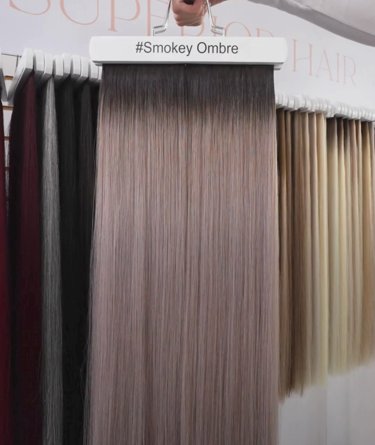 Load video: #Smokey Ombre Butterfly Weft™ Hair Extensions