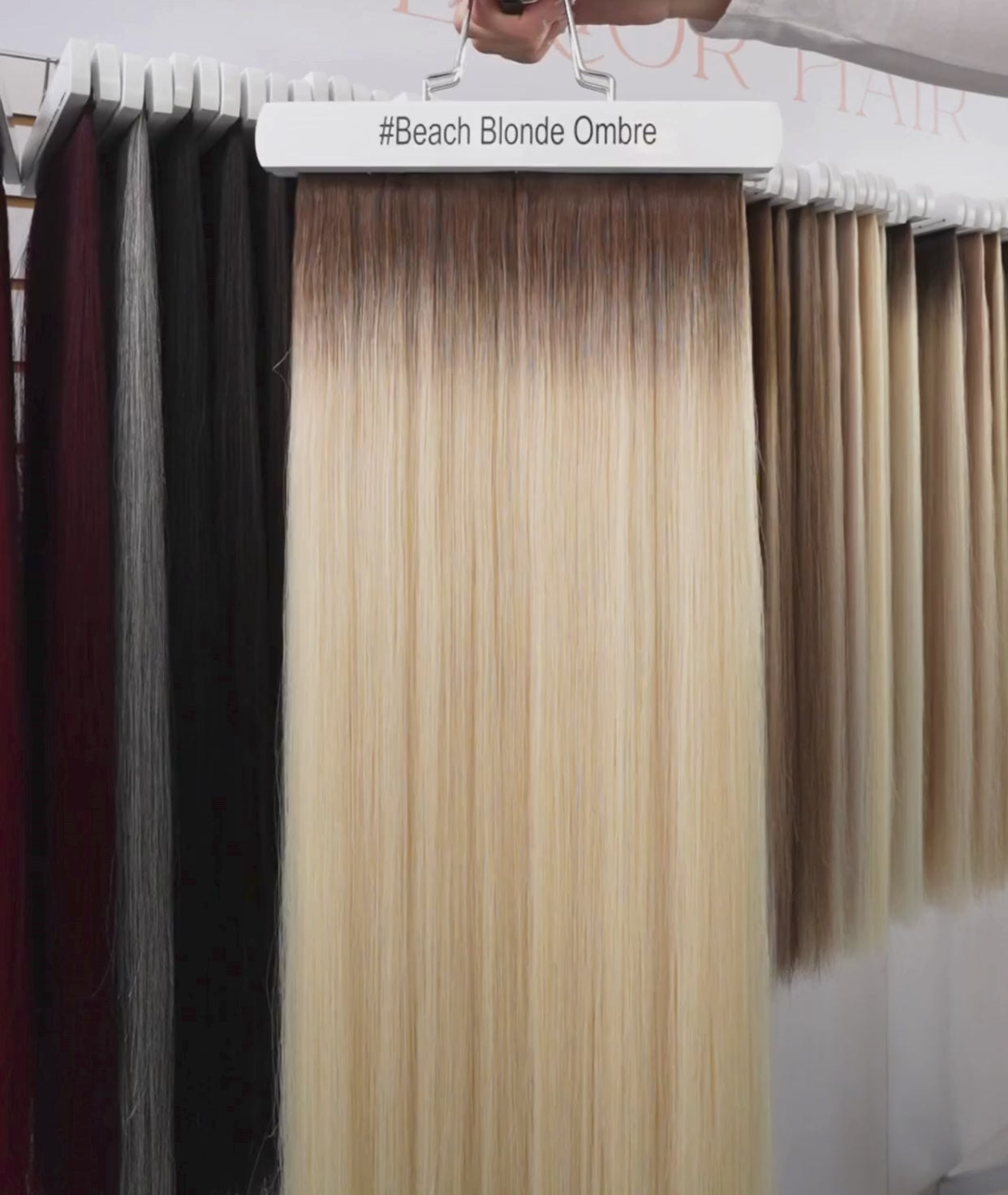 Load video: #Beach Blonde Ombre Butterfly Weft™ Hair Extensions