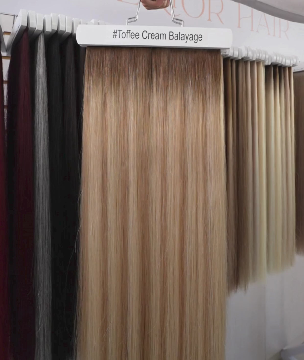 Load video: #Toffee Cream Balayage Butterfly Weft™ Hair Extensions