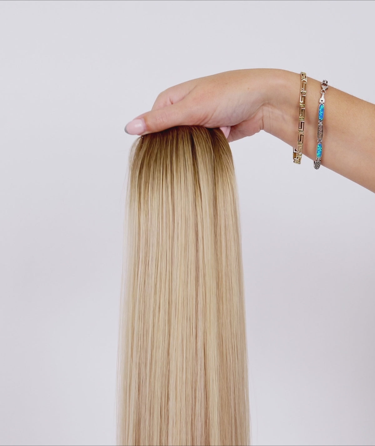 Load video: #Rooted The Blonde Invisi Butterfly Weft™ Hair Extensions