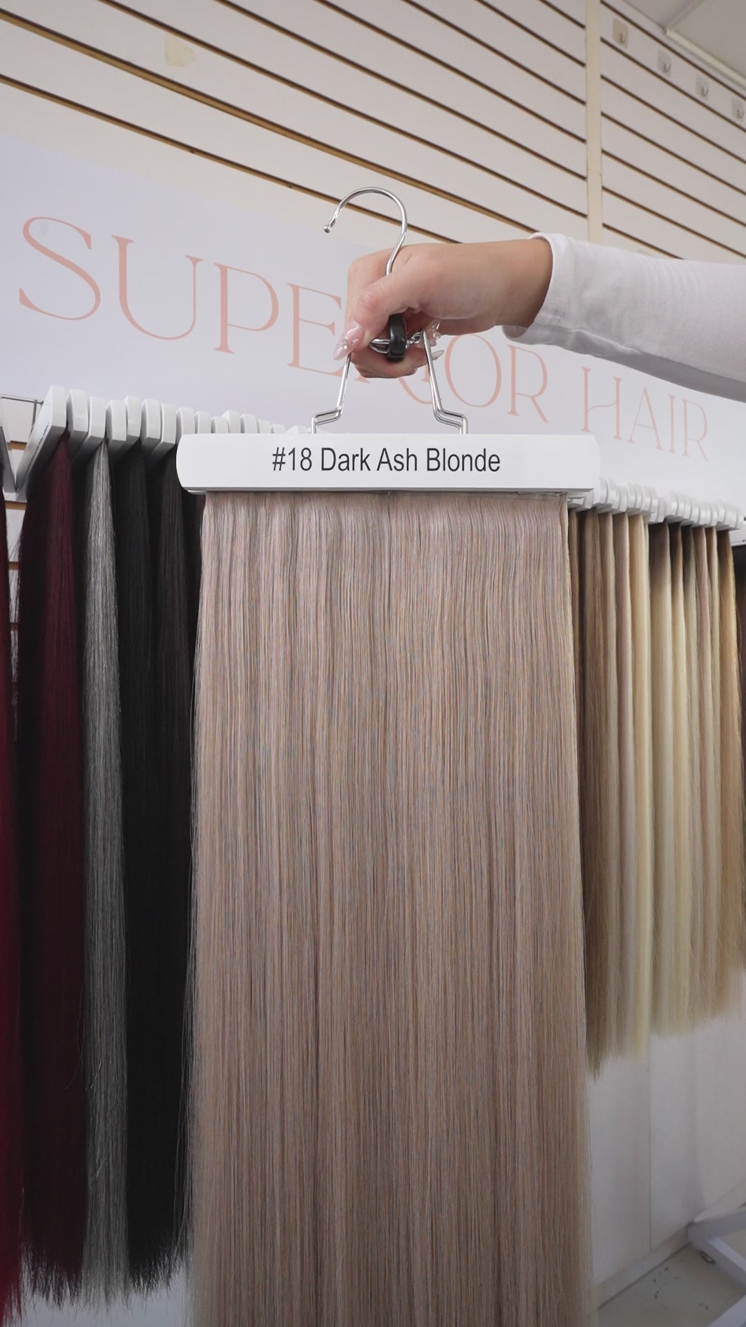#18 Dark Ash Blonde Genius Weft Extensions