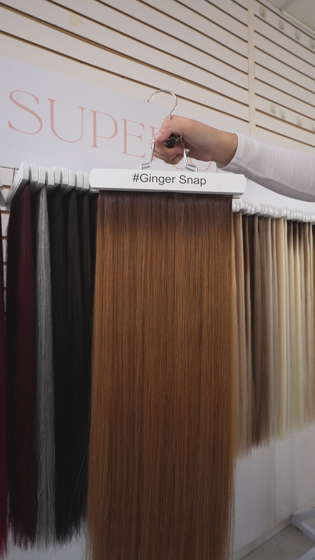 Load video: #Ginger Snap Ultra Seamless Tape In Hair Extensions