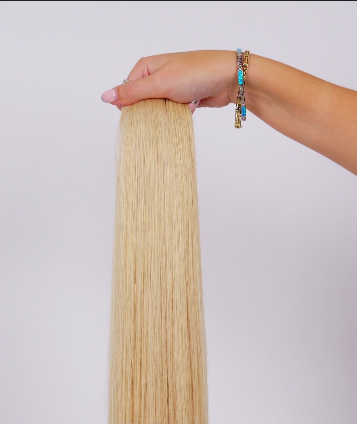Load video: #Hollywood Blonde Butterfly Weft™ Hair Extensions