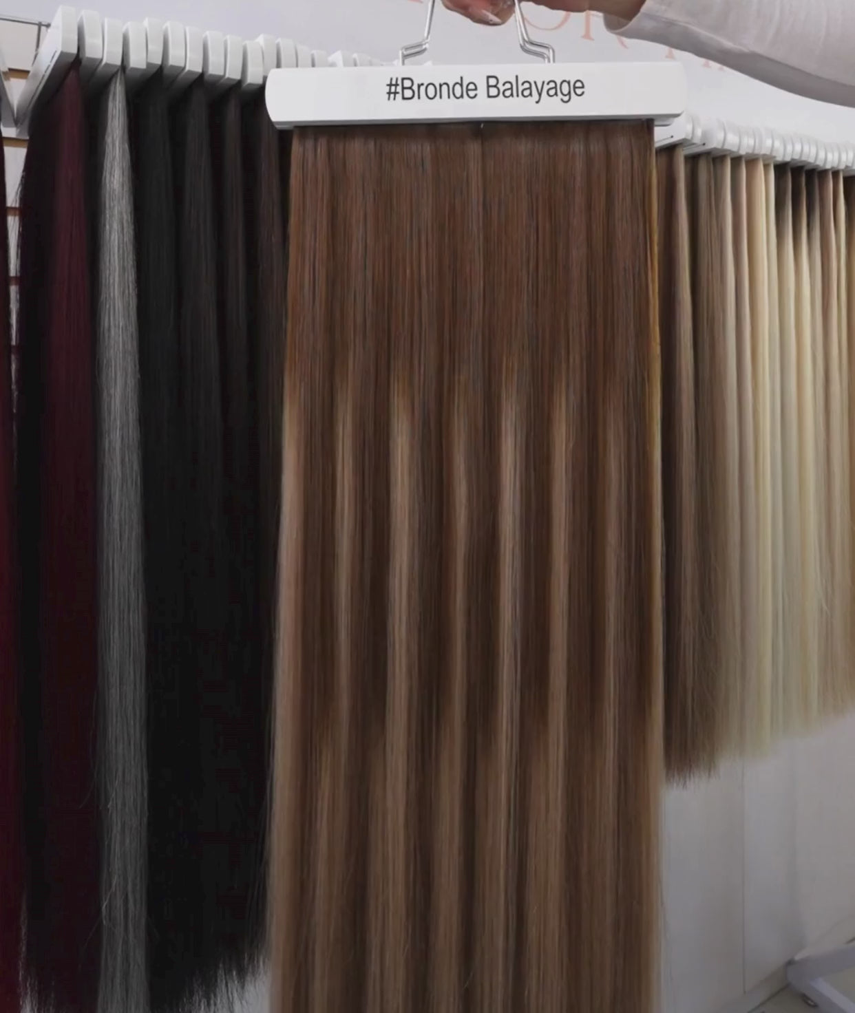 Load video: #Bronde Balayage Nano Tip Hair Extensions