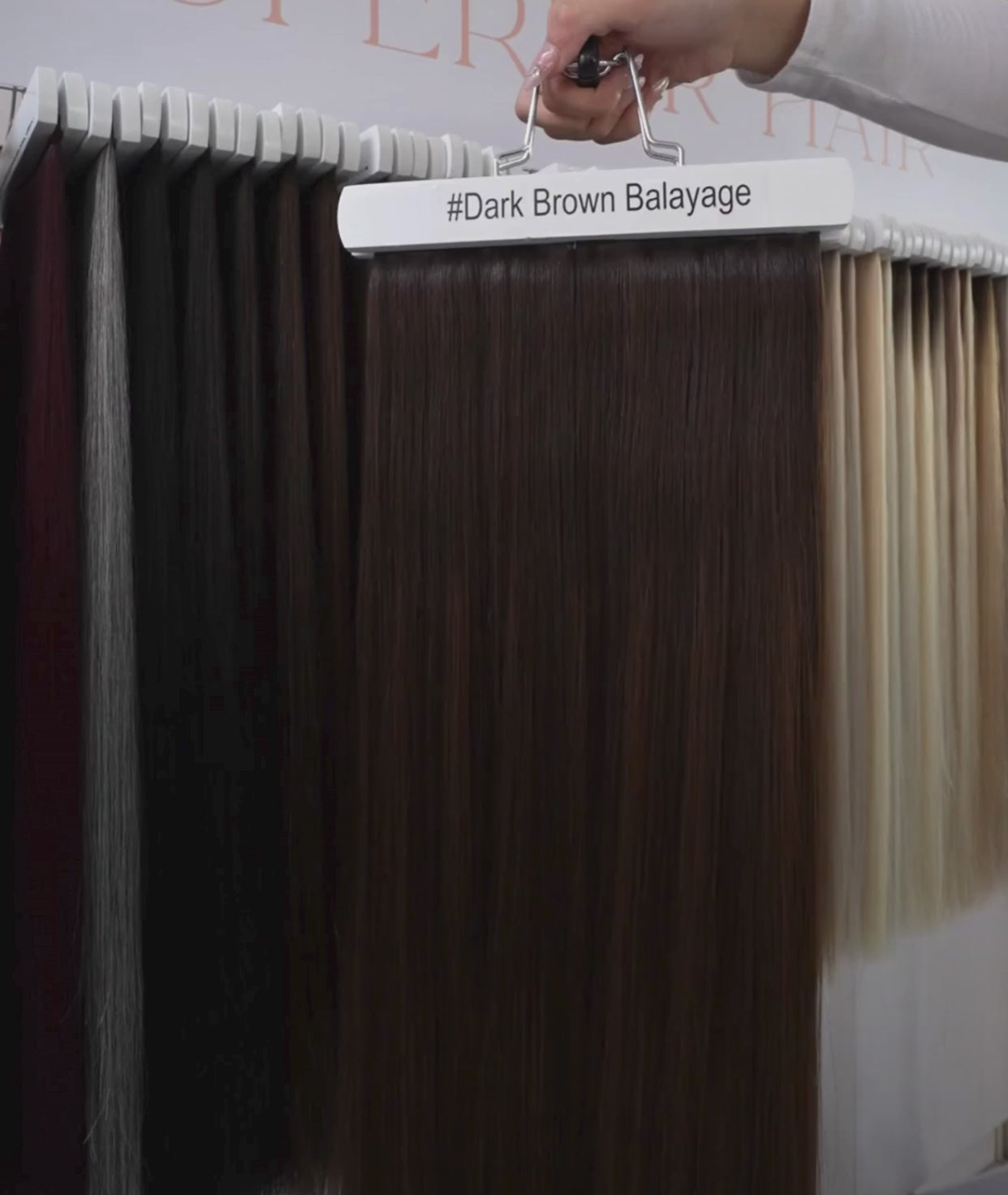 Load video: #Dark Brown Balayage Nano Tip Hair Extensions