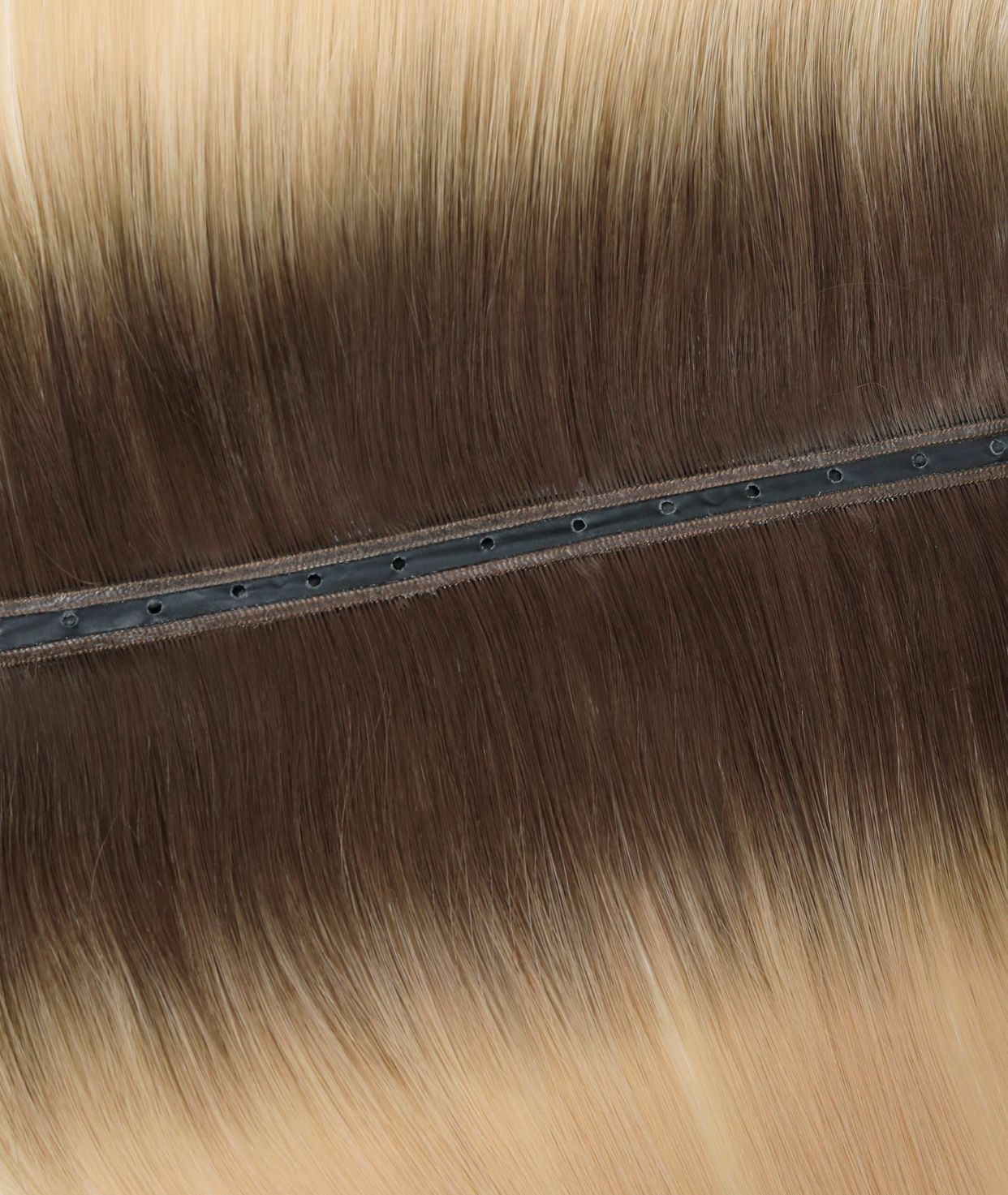 #Rooted Beach Ash Blonde Butterfly Weft™ Hair Extensions