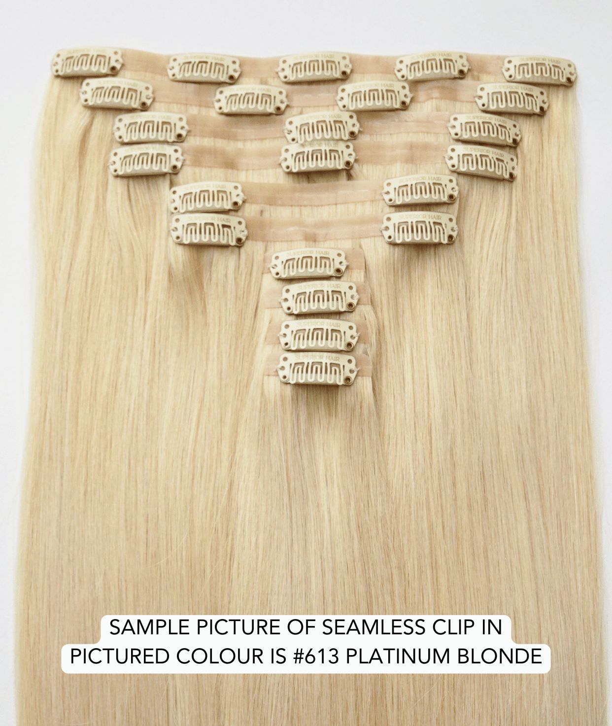 #Beach Blonde Ombre Seamless Clip In Hair Extensions