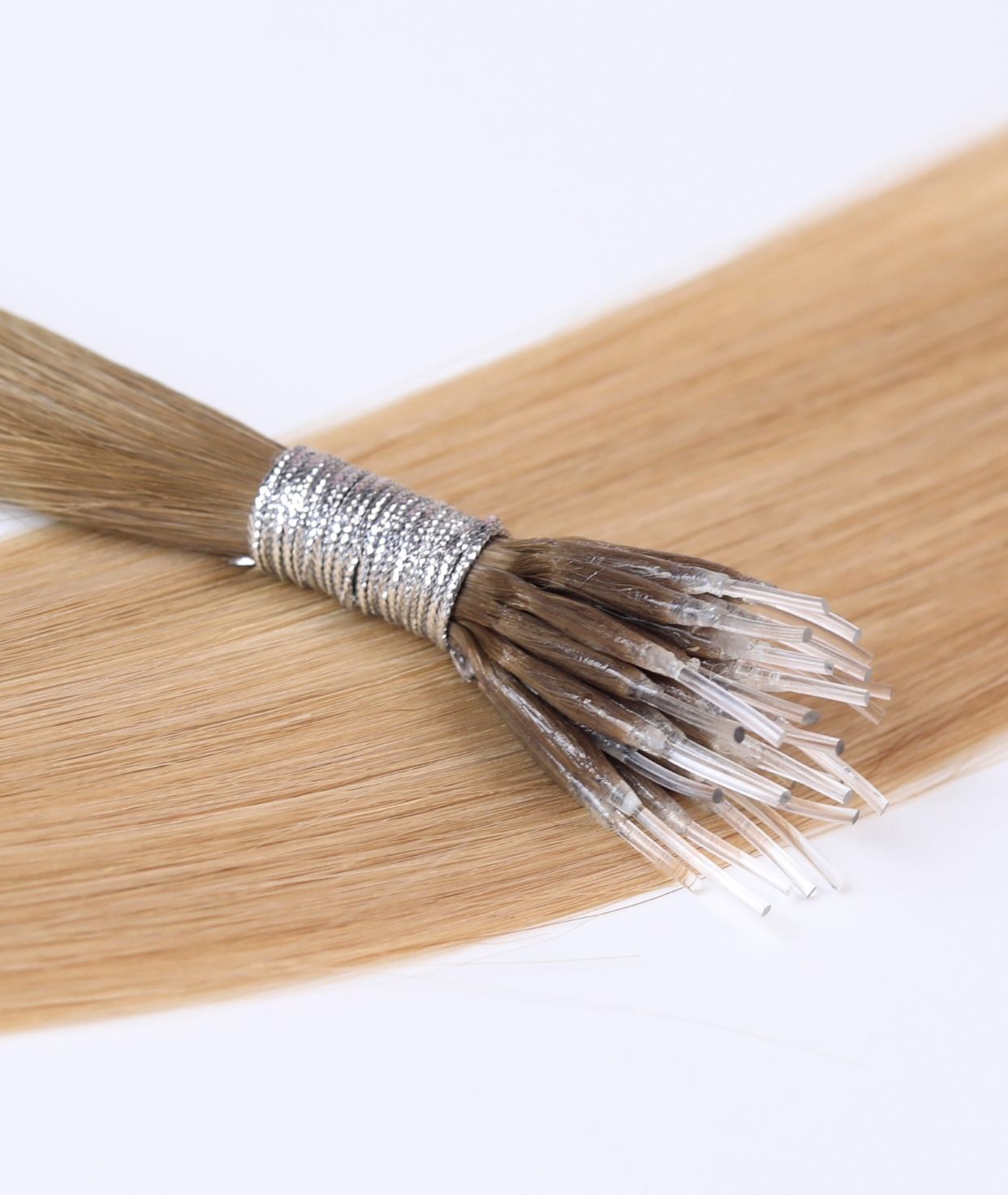 #Toffee Cream Balayage Nano Tip Hair Extensions