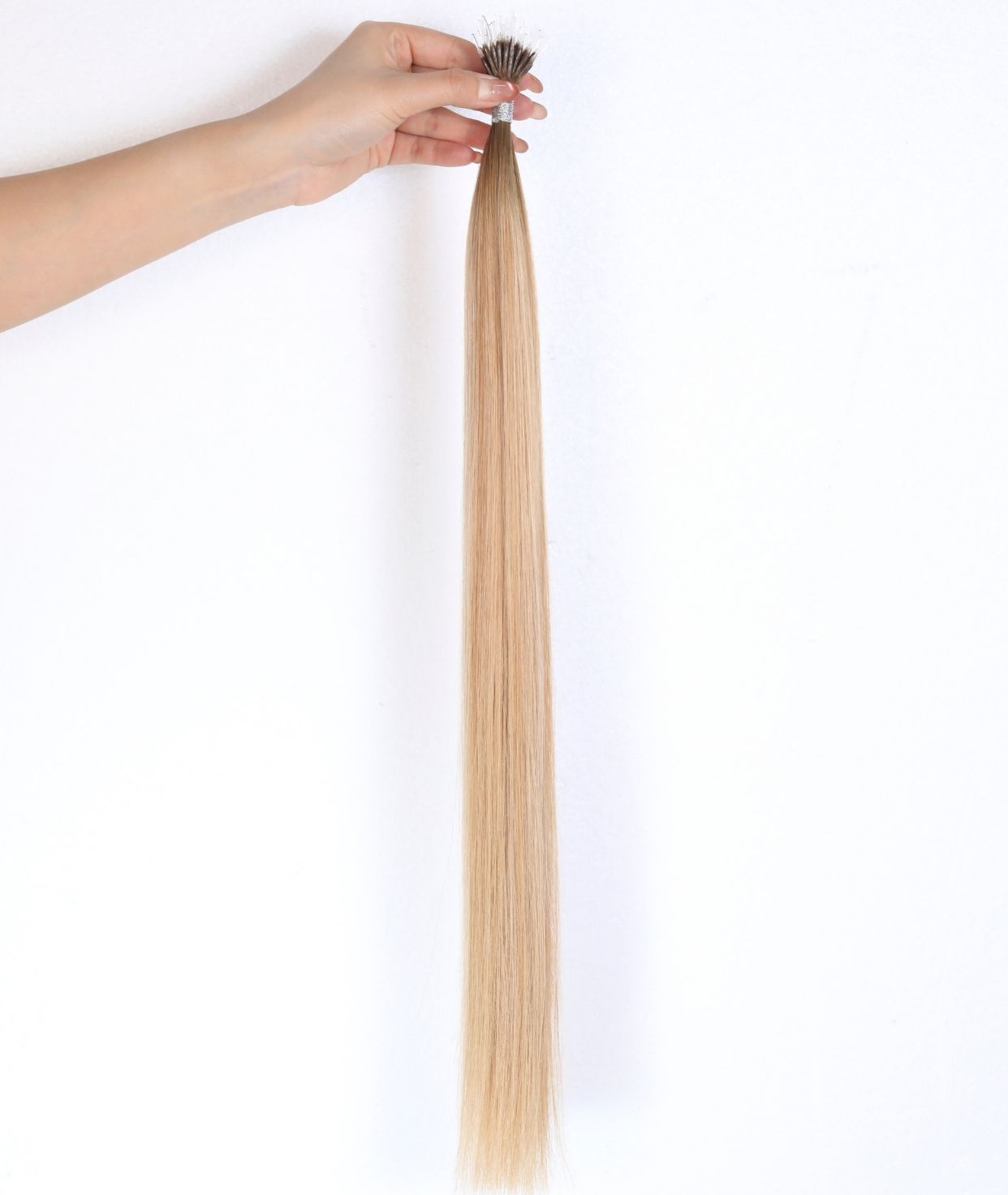 #Toffee Cream Balayage Nano Tip Hair Extensions