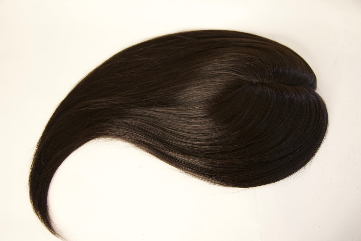 #1B Off Black 12&quot; Human Hair Topper