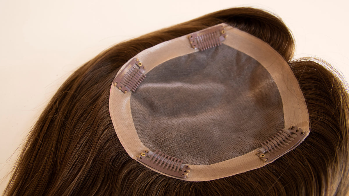 Chocolate Brown Balayage Human Hair Topper