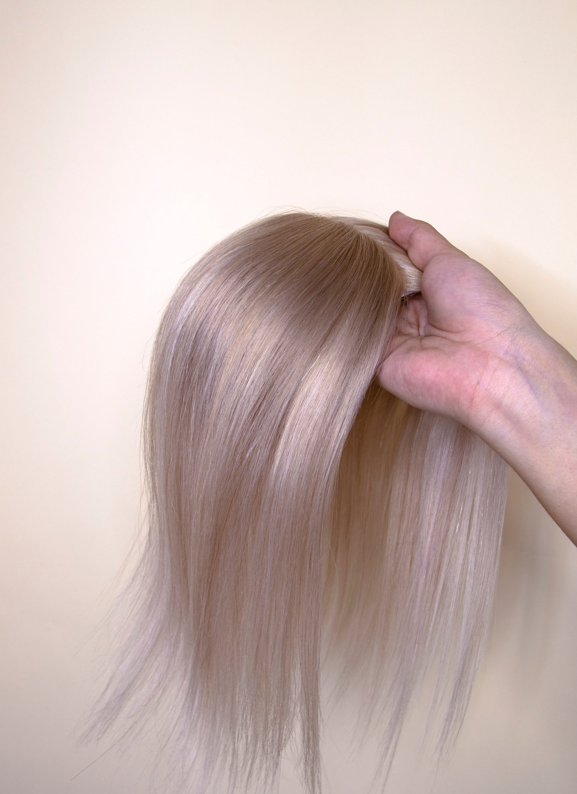 #18/60 Pearl Ash Blonde 12" Human Hair Topper