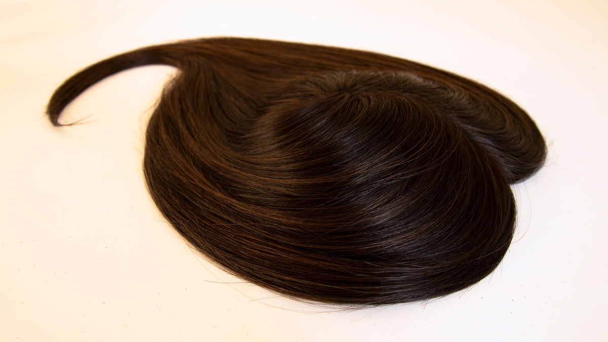 Off Black Balayage Human Hair Topper