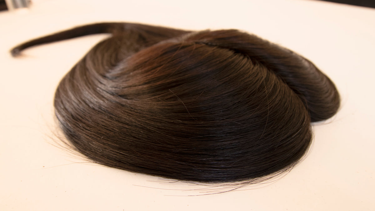 #1B Off Black 18&quot; Human Hair Topper