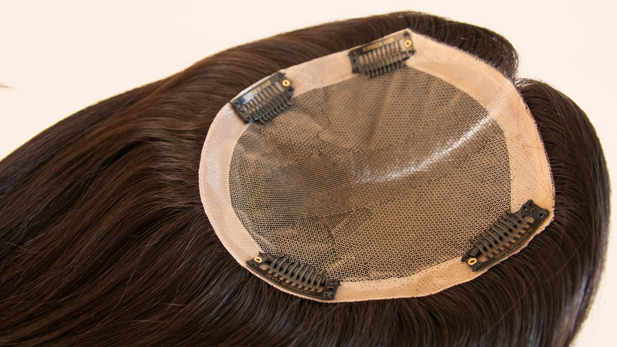 #1B Off Black 18" Human Hair Topper