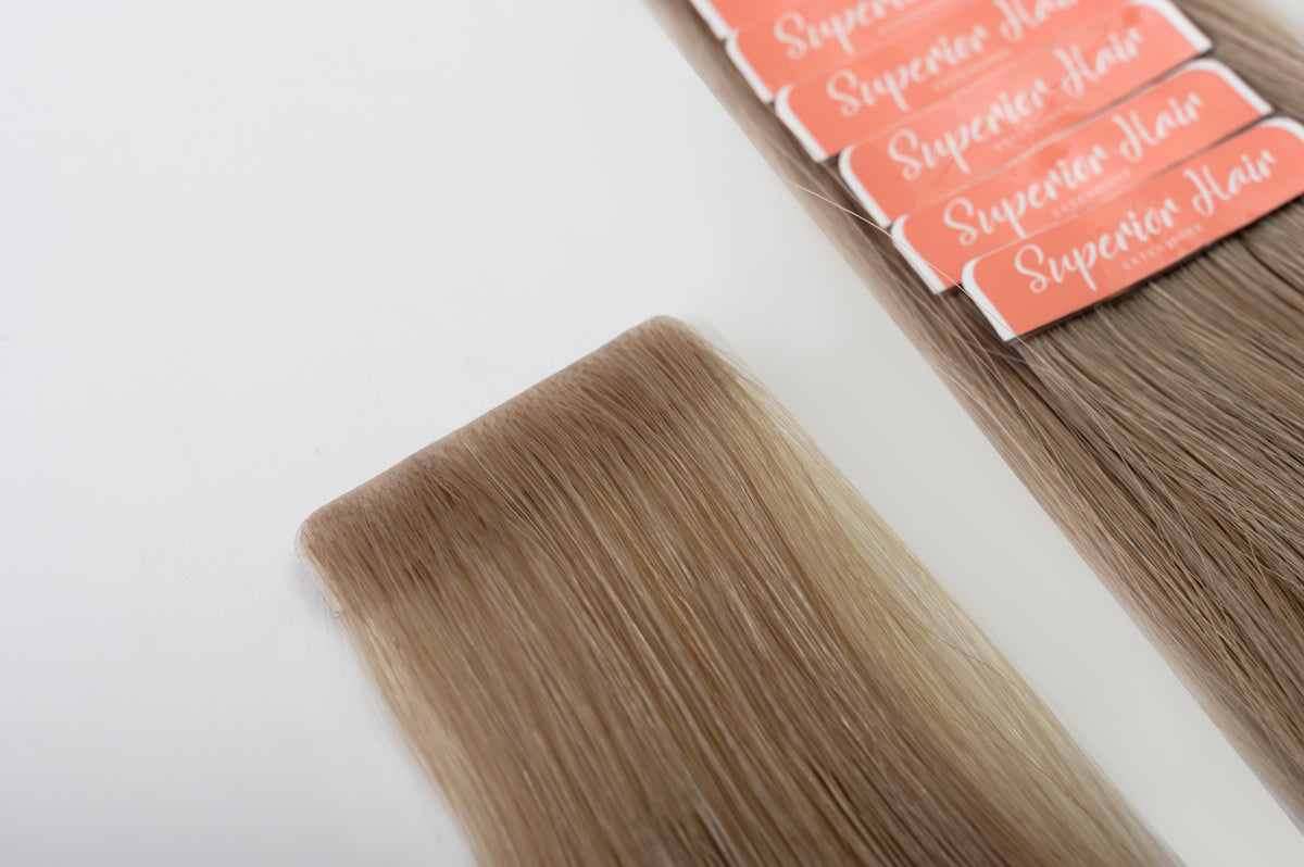 #16 Caramel Dark Blonde Invisi Tape Hair Extensions