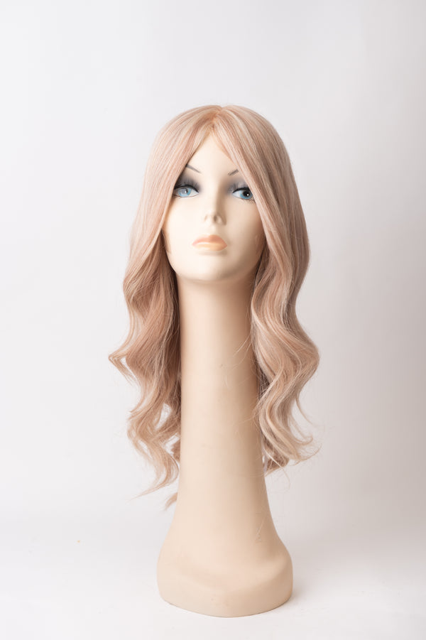 18/613 Lightest Ash Blonde HL Mono Top Human Hair Wig NZ