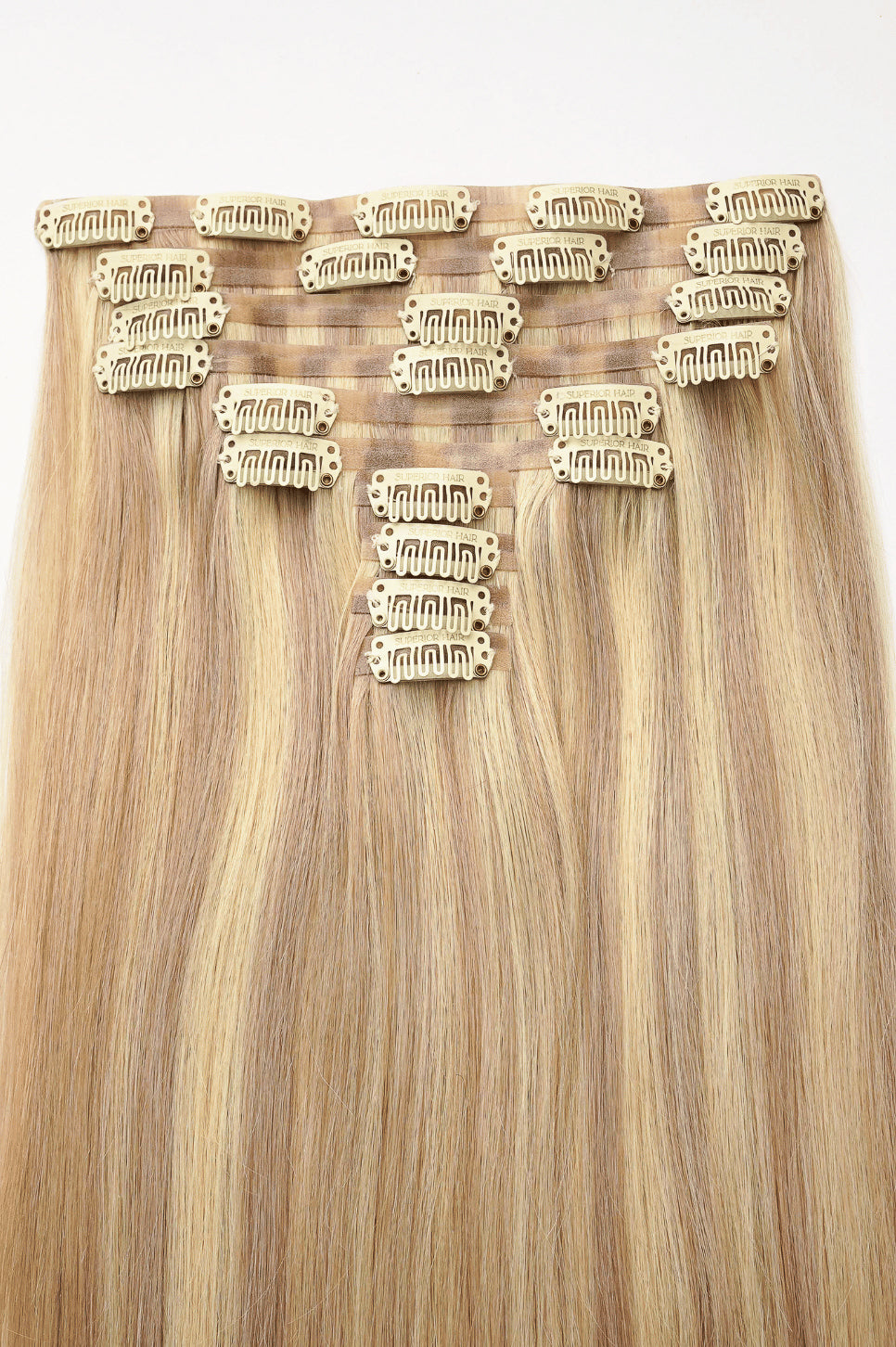 #18/613 Ash Blonde Highlights Seamless Clip In Extensions