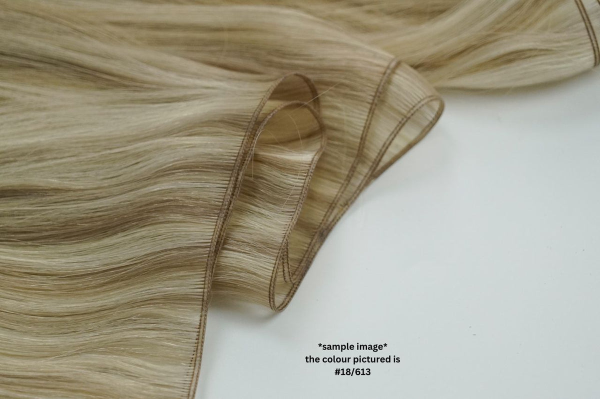 #18/60 Pearl Ash Blonde Highlights Genius Weft Extensions