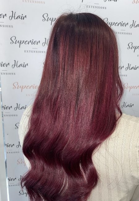 Burgundy ponytail clearance